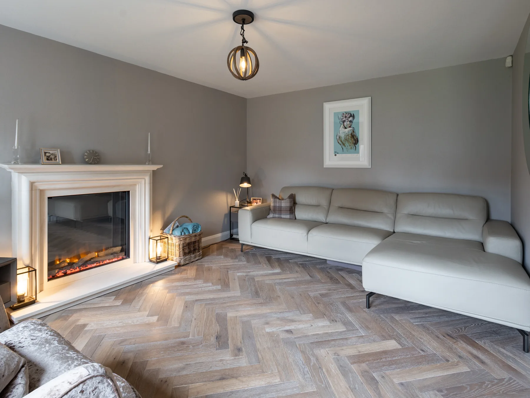 Bright living room photography